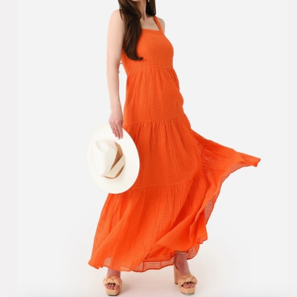 Oliphant Strappy Maxi Dress • Tuckernuck • Sunset Orange